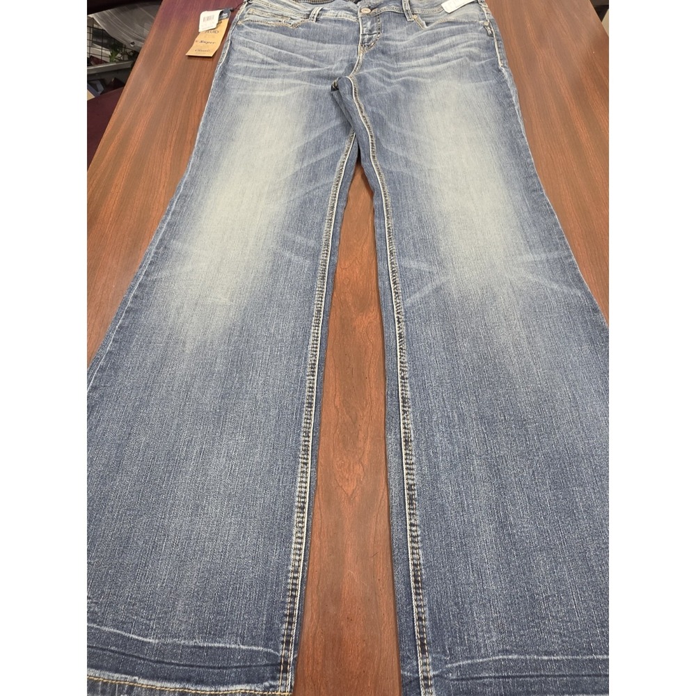 Silver Jeans Aiko Mid Rise Flare Defined Curve NWT Plus Size 18x34 Western Vibe